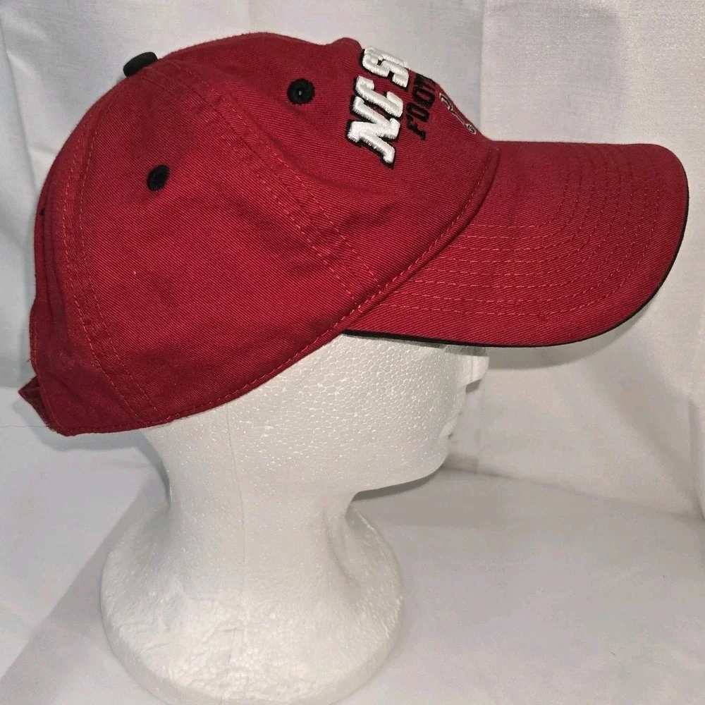 The Game NC State Football Hat Wolfpack Red Adjustable Strapback Cap Cotton